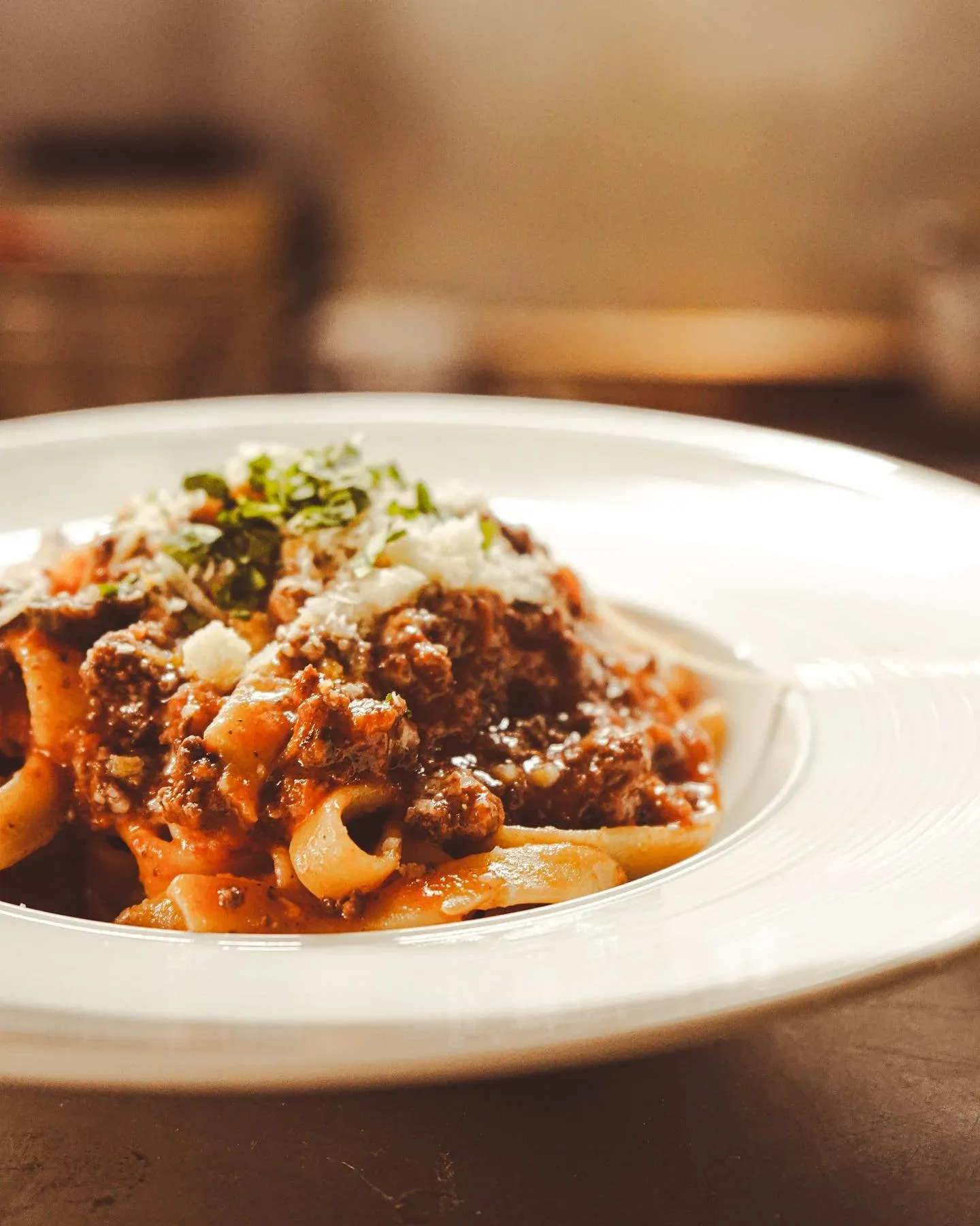 A plate of pappardelle at the Restaurant at the Jacksonville Inn.